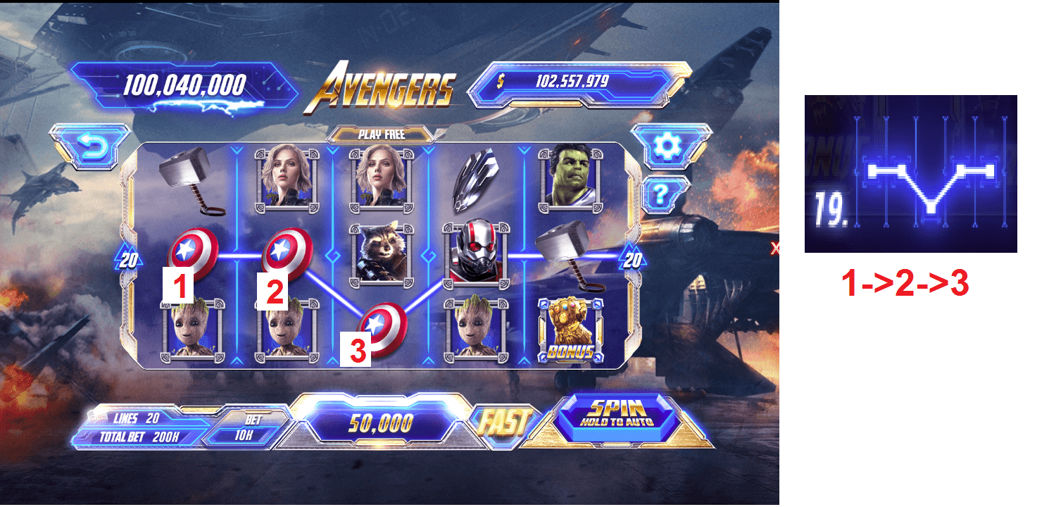 Giai ma game no hu Avengers Sunwin an hu 500 000 000