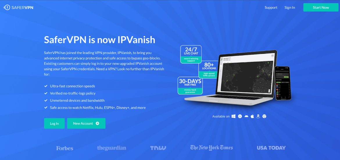 Truy cập vào trang web chính thống của phần mềm SaferVPN