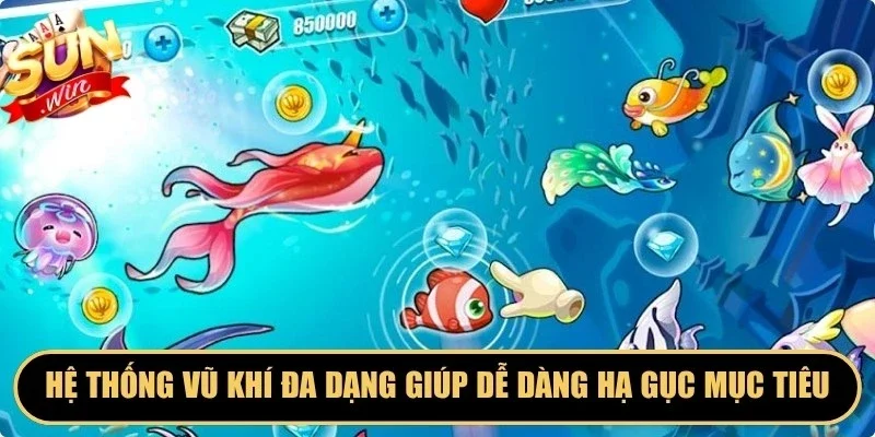 Hệ thống vũ khí đa dạng giúp người chơi dễ dàng hạ gục mục tiêu