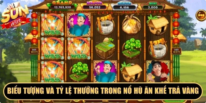 Biểu tượng và tỷ lệ thưởng trong nổ hũ ăn khế trả vàng